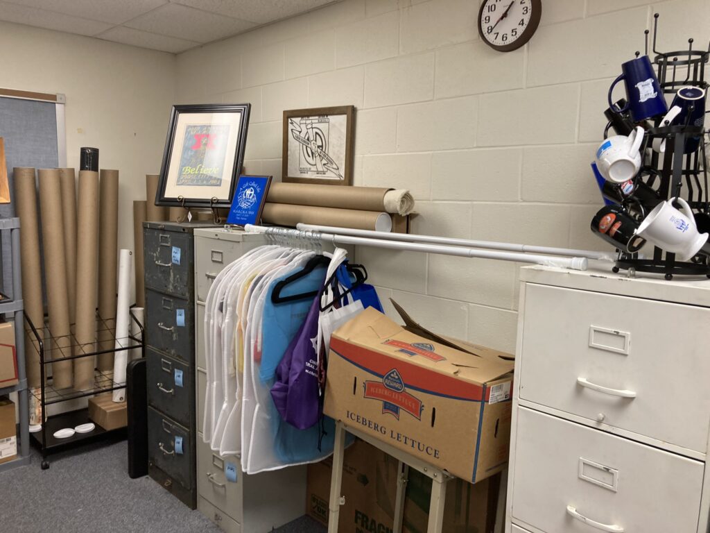 Archives area in Marquette school