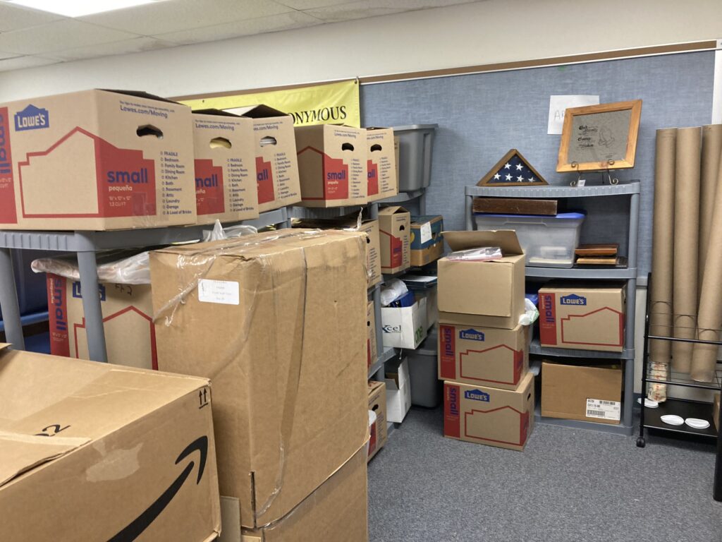 Left hand side of archives area in Marquette